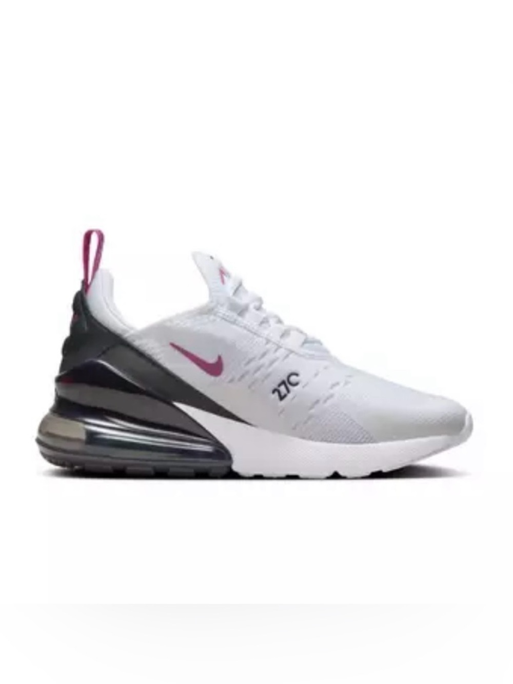 Nike Women’s Air Max 270 White with Pink and Black Accents